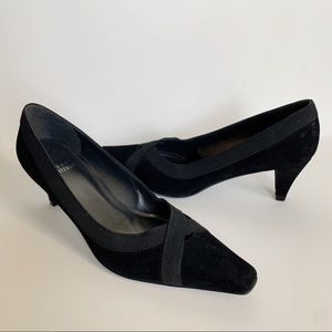 Stuart Weitzman Black Square Toe Pumps Heels Size 6.5